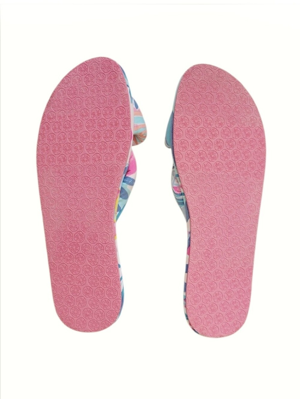 Lilly Pulitzer Harte Bow Tropical Print Slippers Bow Slide House Shoes 9 - Picture 7 of 8